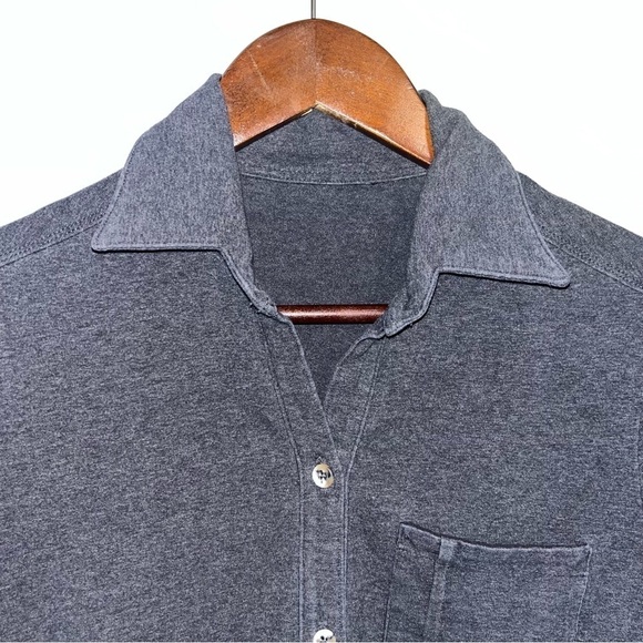 Women's Lululemon Grey Super Soft Button Down Shirt - Picture 3 of 8